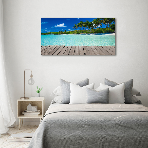 Glasbild Tropischer Strand