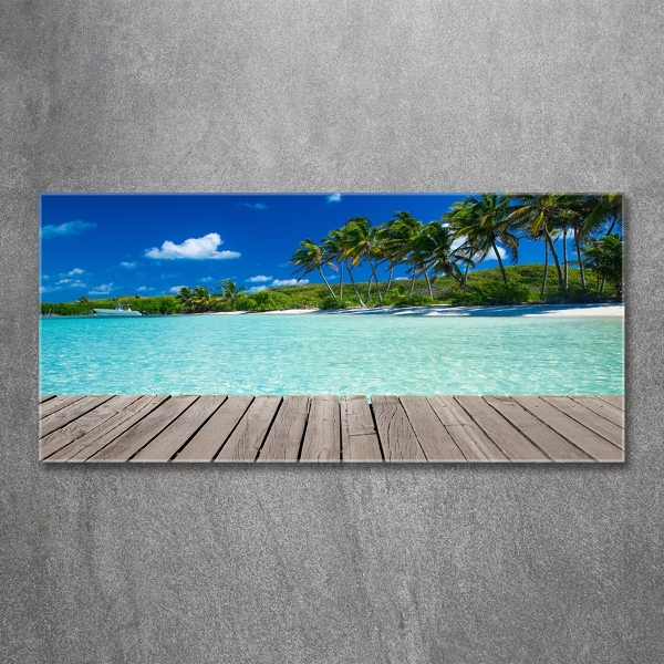 Glasbild Tropischer Strand