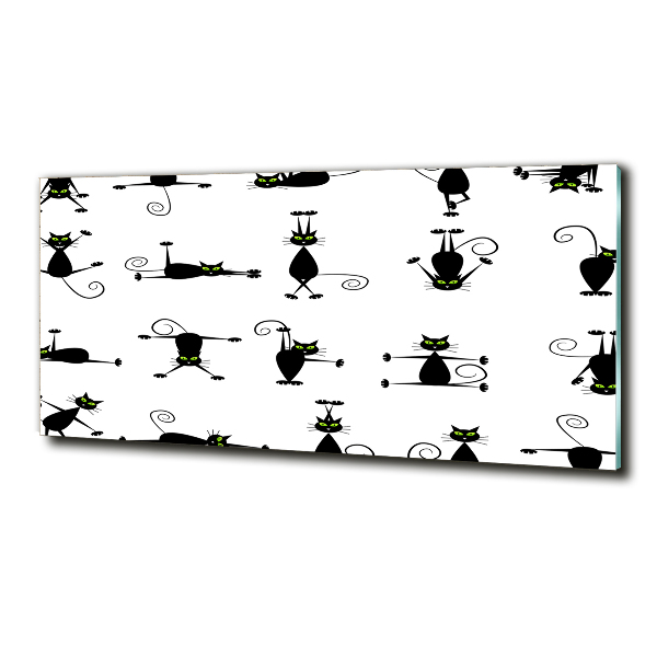 Glasbild Katzenillustration