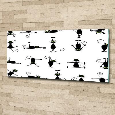 Glasbild Katzenillustration