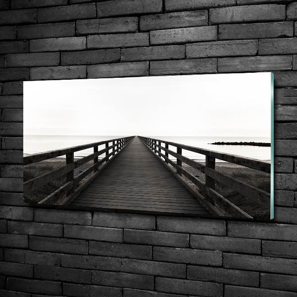 Foto glasbild Holzsteg