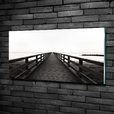Foto glasbild Holzsteg