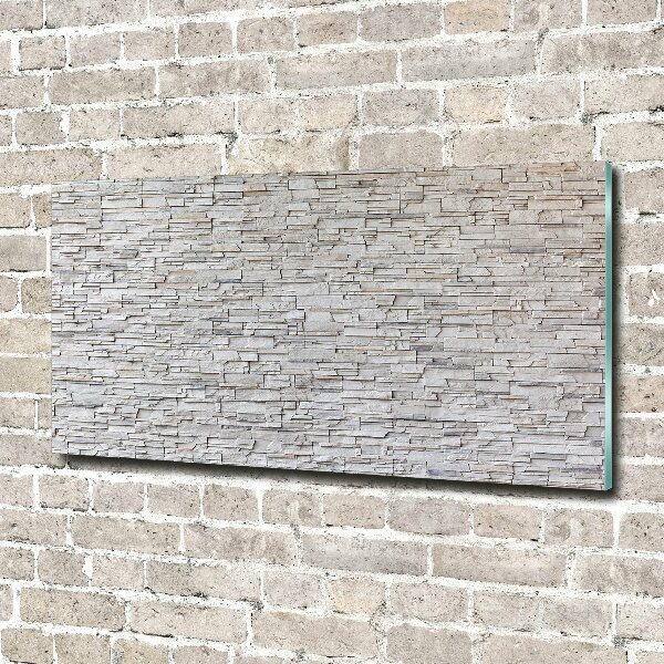 Foto glasbild Steinmauer