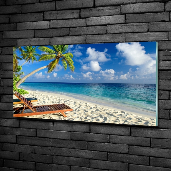 Glasbild Tropischer Strand