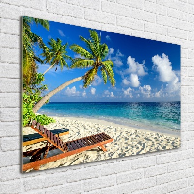 Glasbild Tropischer Strand