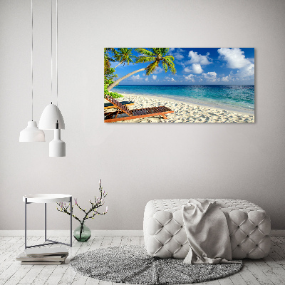 Glasbild Tropischer Strand