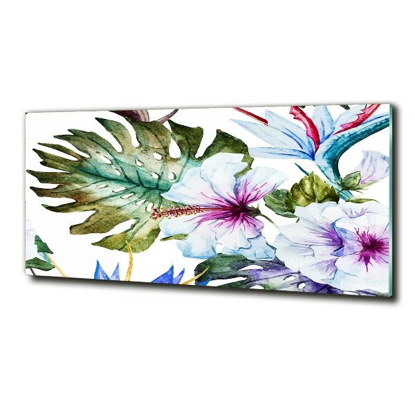 Glasbild Hawaiianische Blumen