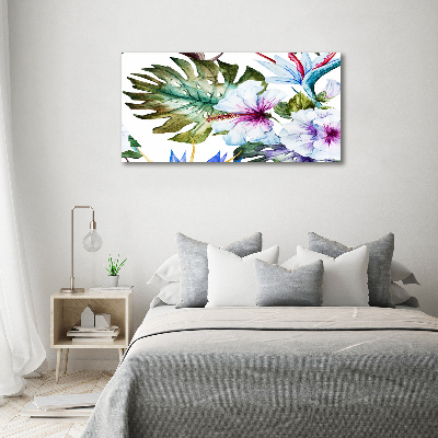 Glasbild Hawaiianische Blumen