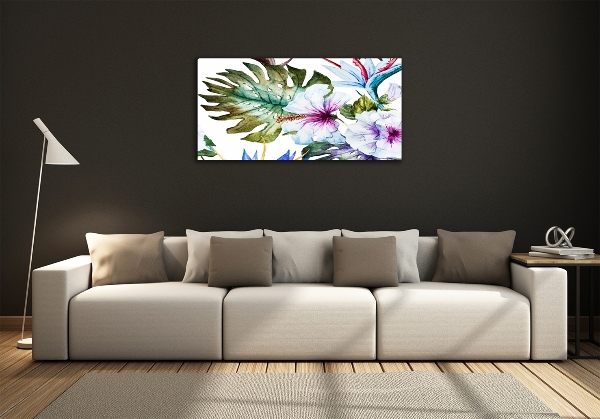 Glasbild Hawaiianische Blumen