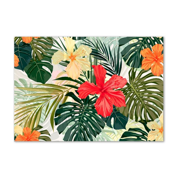 Bild auf glas Hawaiianische Blumen