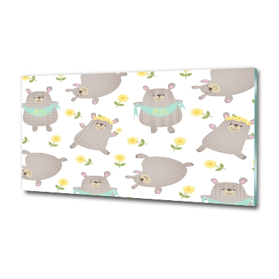 Glasbild Teddybär-Illustration