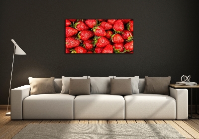 Foto glasbild Erdbeeren