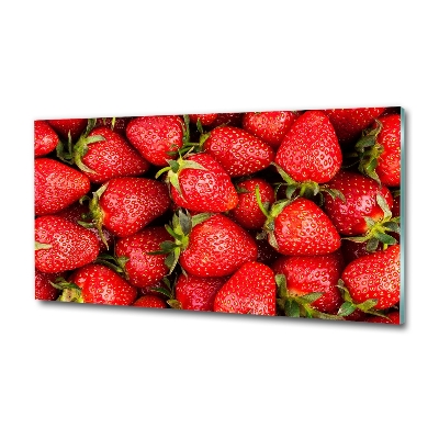 Foto glasbild Erdbeeren