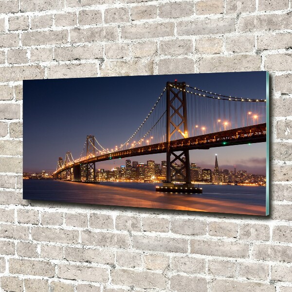 Foto glasbild San Francisco Brücke