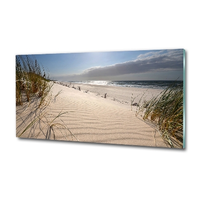 Glasbild Strand von Mrzeżyno