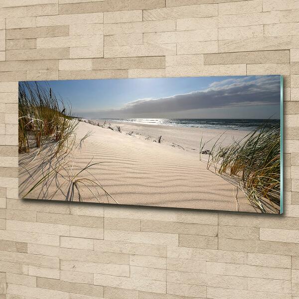 Glasbild Strand von Mrzeżyno