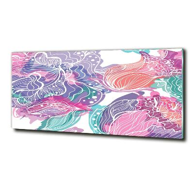 Glasbild Zauberblumen