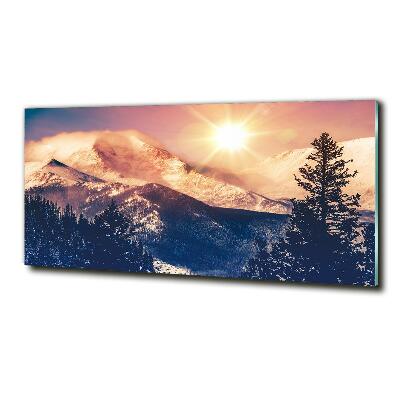 Foto glasbild Colorado-Berge