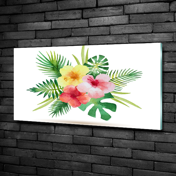 Bild auf glas Hawaiianische Blumen