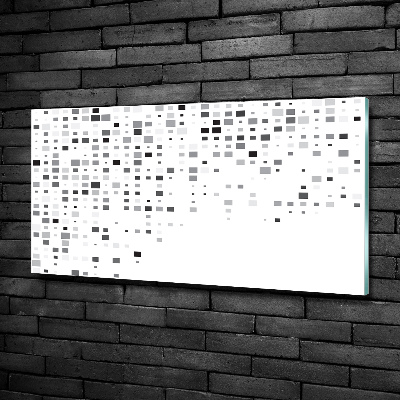 Glasbild Abstraktionsquadrate