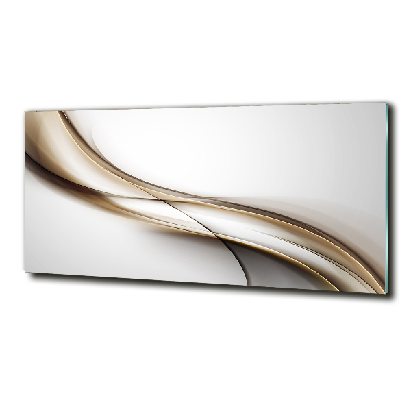 Foto glasbild Braune Welle