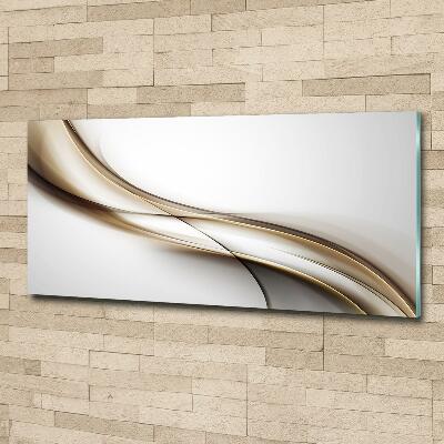 Foto glasbild Braune Welle