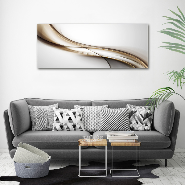 Foto glasbild Braune Welle