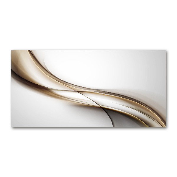 Foto glasbild Braune Welle