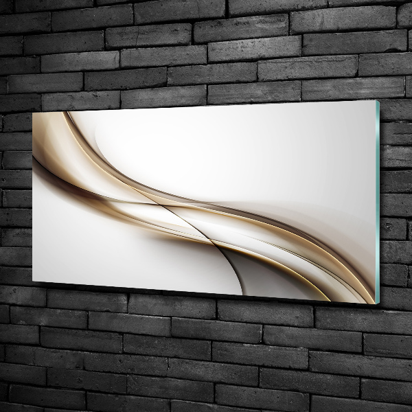 Foto glasbild Braune Welle