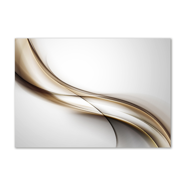 Foto glasbild Braune Welle