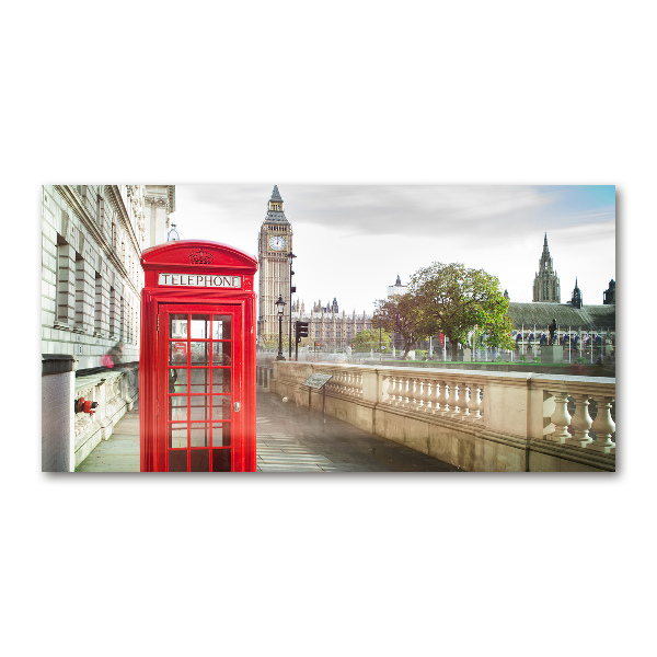 Foto glasbild Öffentliche Telefonzelle