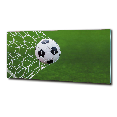 Foto glasbild Der Ball ist im Tor