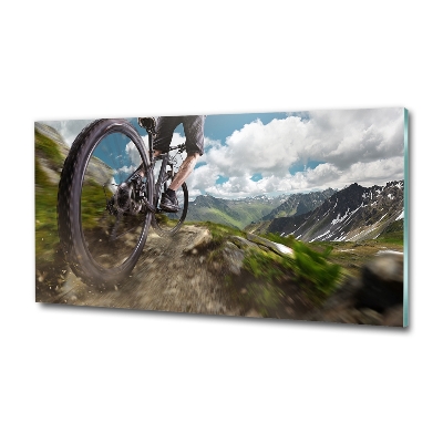 Bild auf glas Mountainbiken