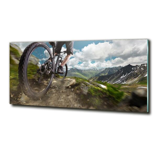 Bild auf glas Mountainbiken