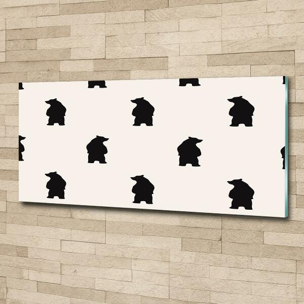 Foto glasbild Bären