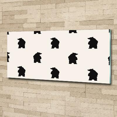 Foto glasbild Bären