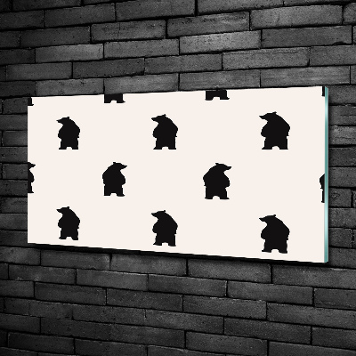 Foto glasbild Bären