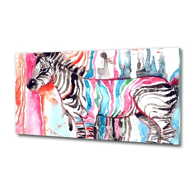 Bild auf glas Buntes Zebra