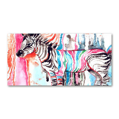 Bild auf glas Buntes Zebra