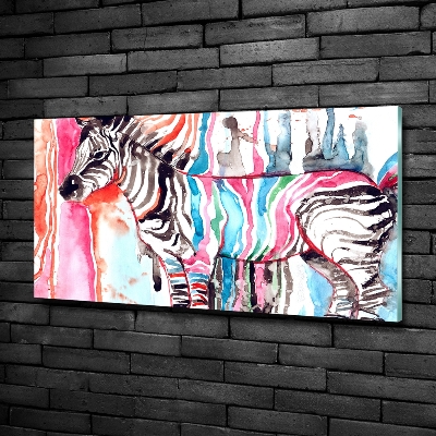 Bild auf glas Buntes Zebra