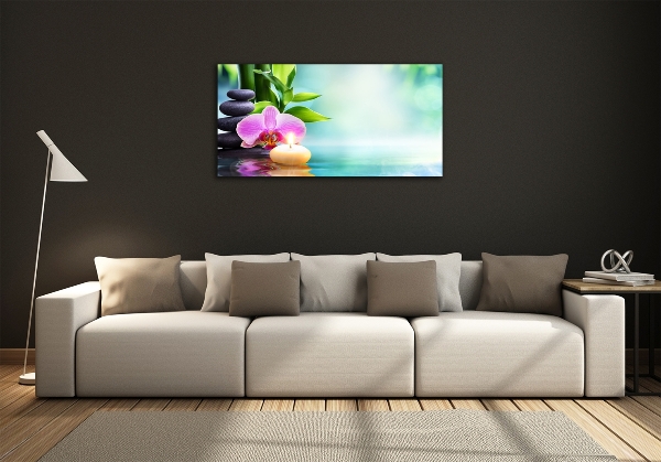 Glasbild Bambusorchidee