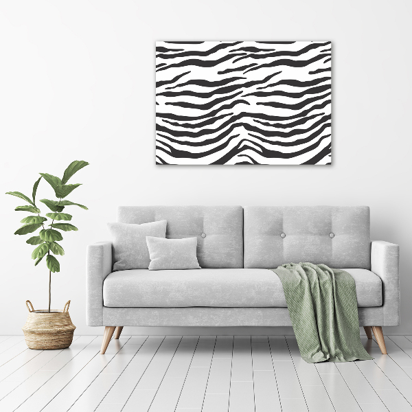 Glasbild Zebra-Hintergrund