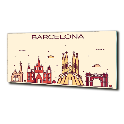 Bild auf glas Die Inschrift Barcelona