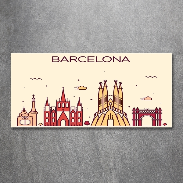 Bild auf glas Die Inschrift Barcelona