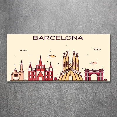 Bild auf glas Die Inschrift Barcelona