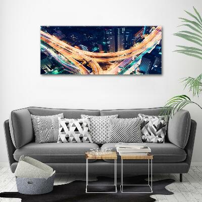 Glasbild Autobahn nach Tokio