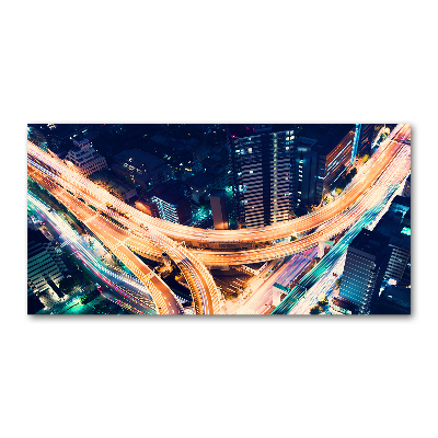 Glasbild Autobahn nach Tokio