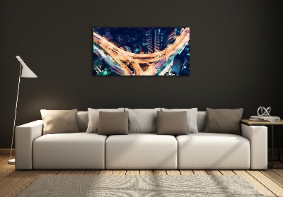 Glasbild Autobahn nach Tokio