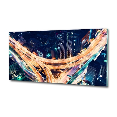 Glasbild Autobahn nach Tokio