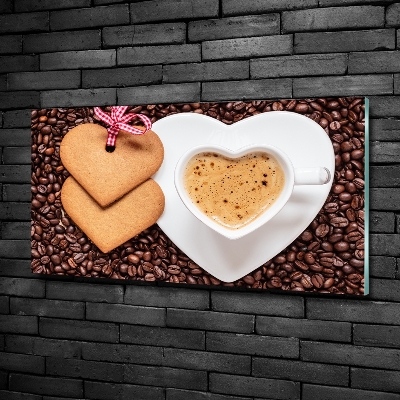 Bild auf glas Kaffee und Lebkuchen